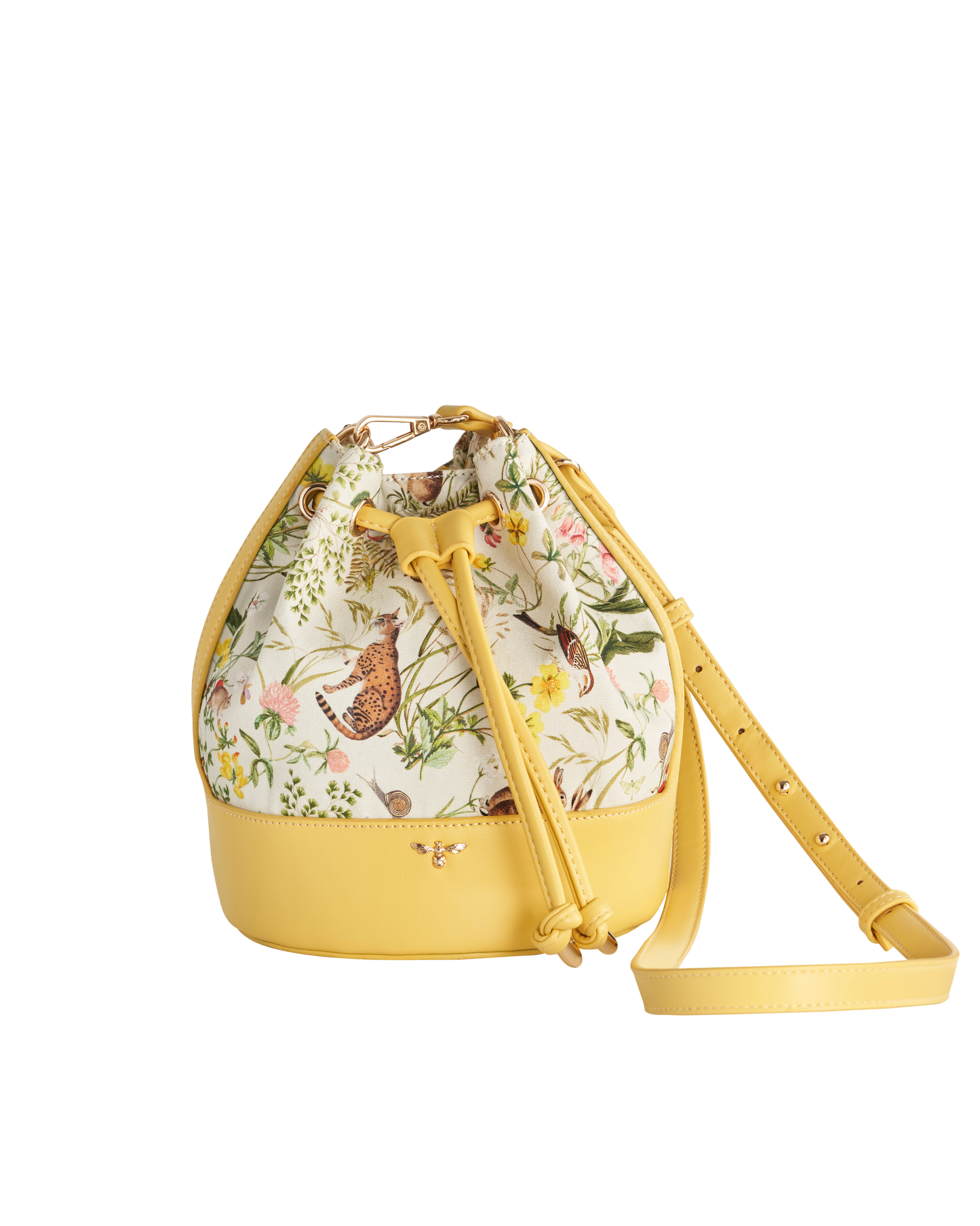 FABLE Meadow Creatures Marshmallow Yellow Bucket Bag