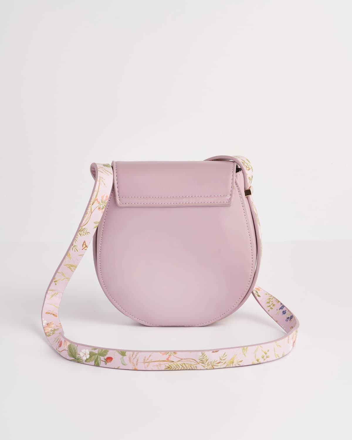 FABLE Meadow Creatures Lilac Saddle Purse