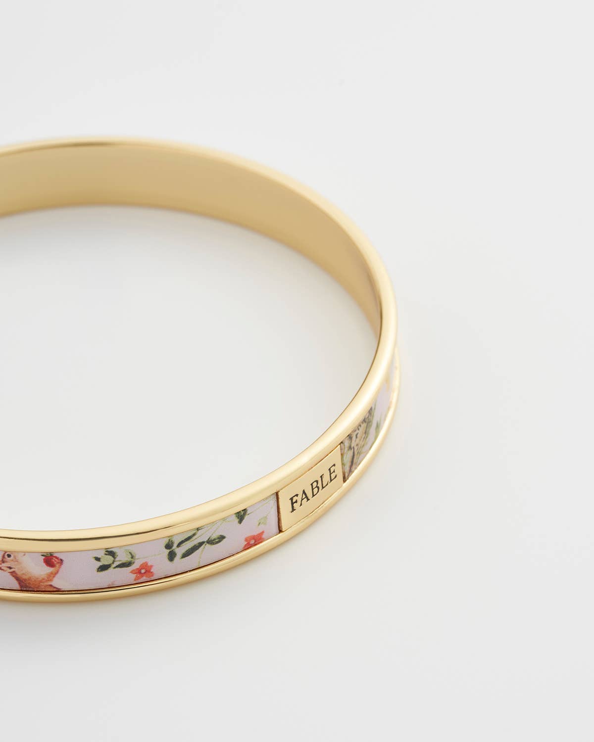 FABLE Meadow Creatures Printed Bangle - Lilac