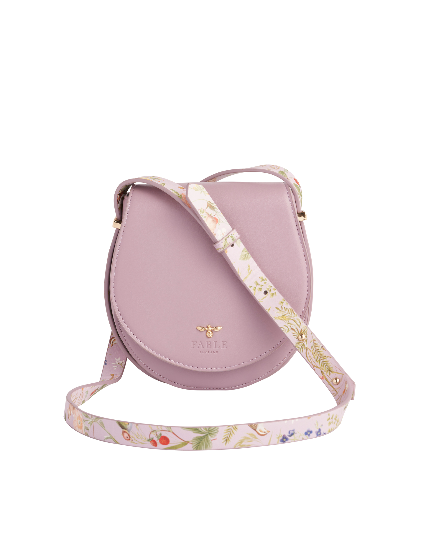 FABLE Meadow Creatures Lilac Saddle Purse