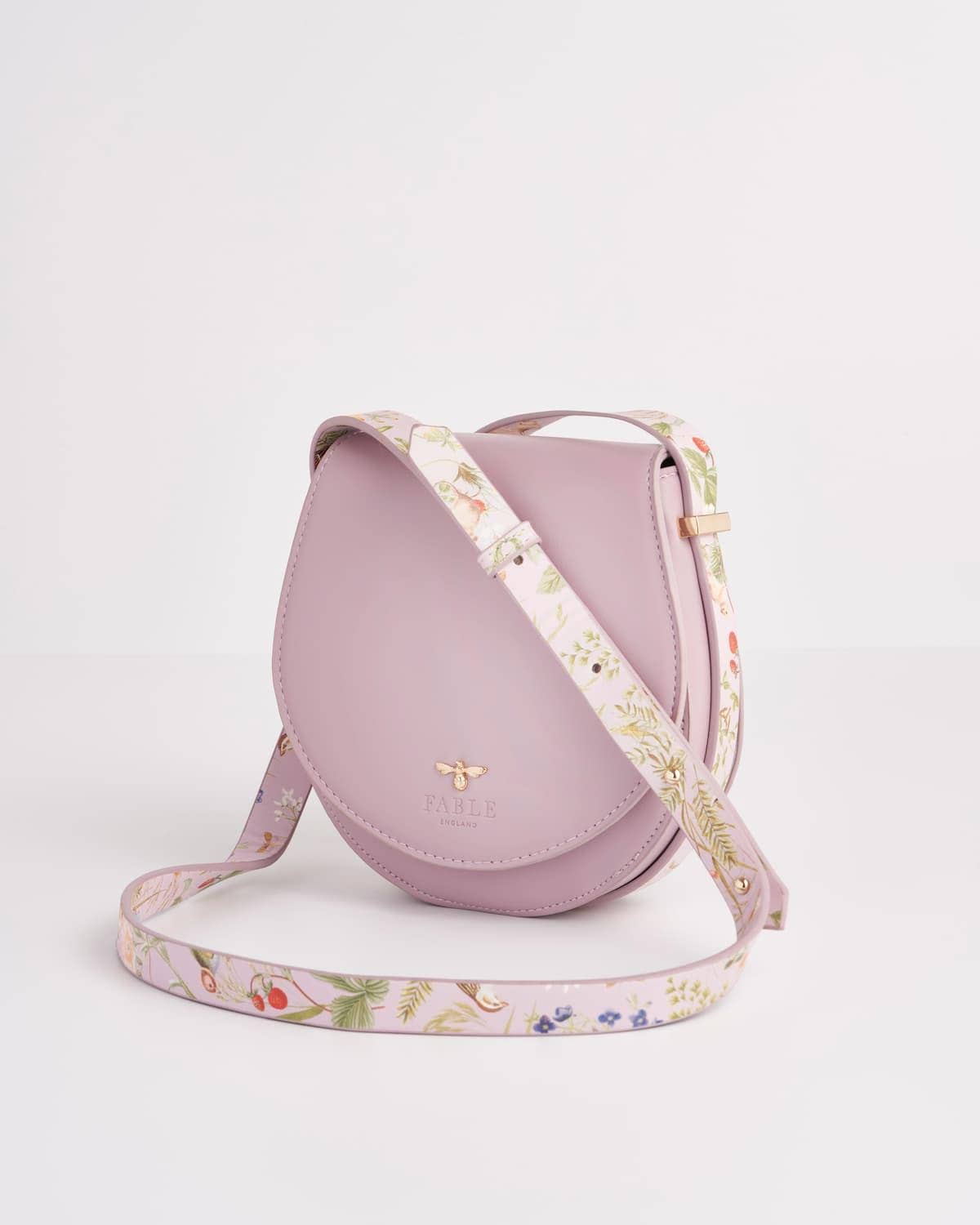 FABLE Meadow Creatures Lilac Saddle Purse