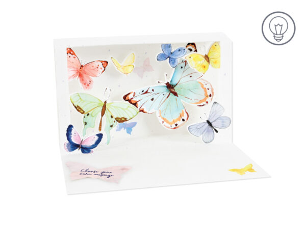Golden Butterflies Pop-Up Card