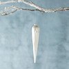Frosty Pearl Glass Icicle Ornament, 10 in