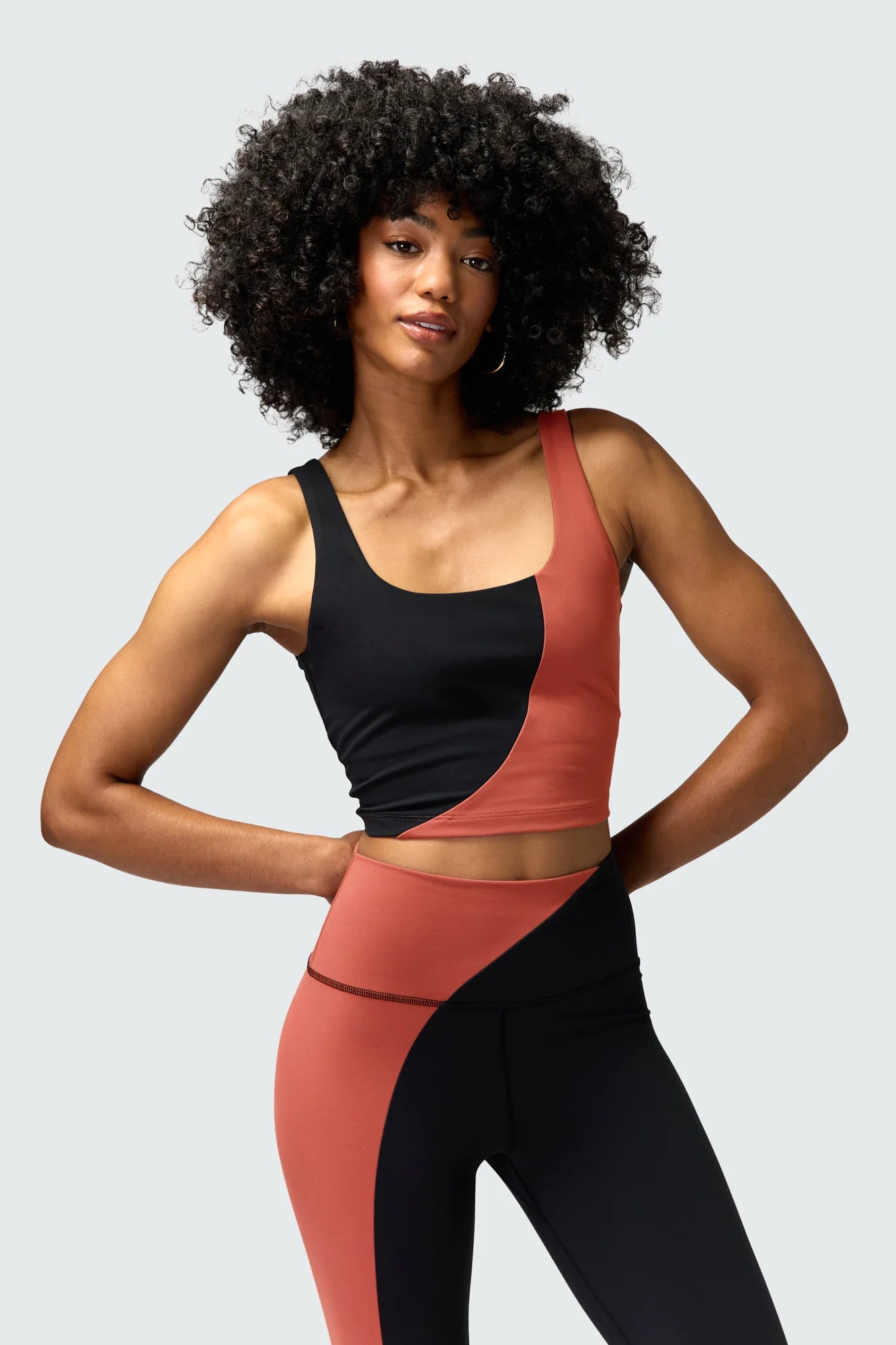 Indie Color Block Crop Tank
