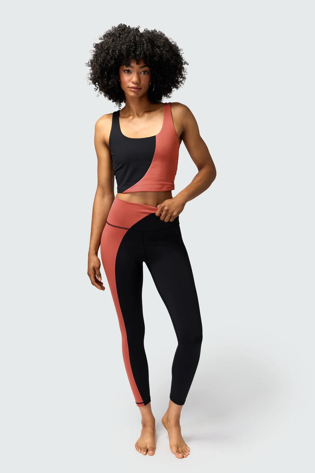 Indie Color Block Crop Tank