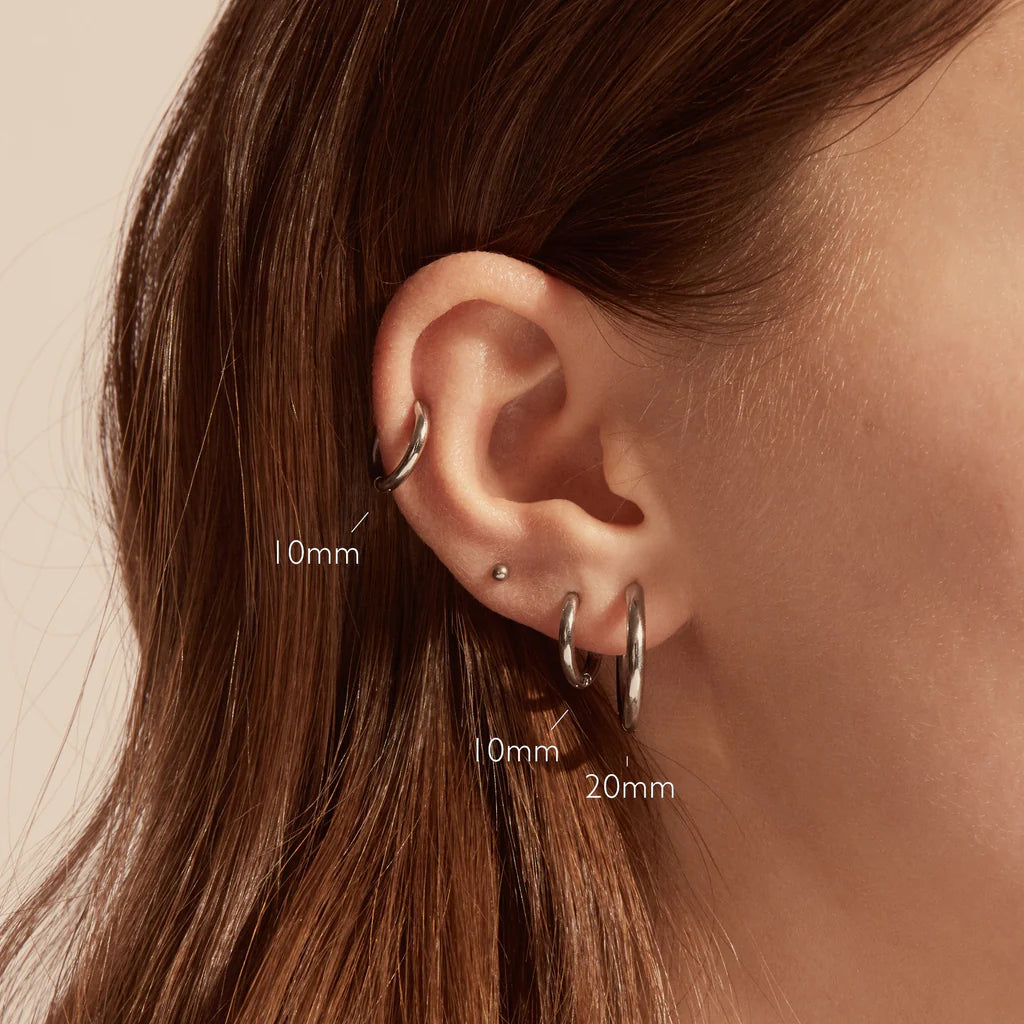 Plain Hoop Earrings 20 mm