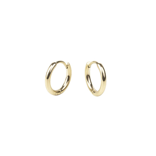 Stacks Plain Huggie Earrings 10mm