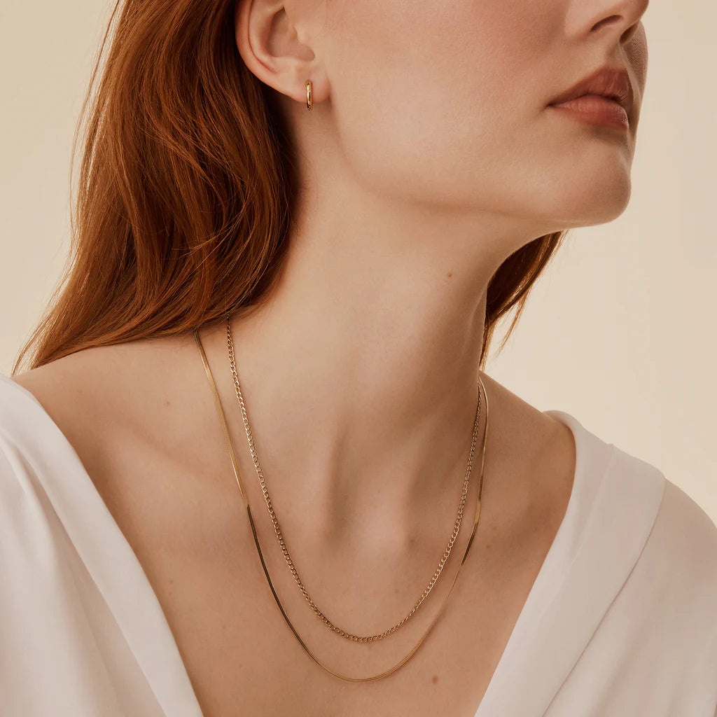 Mini Stacks Plain Huggie Earring 8mm