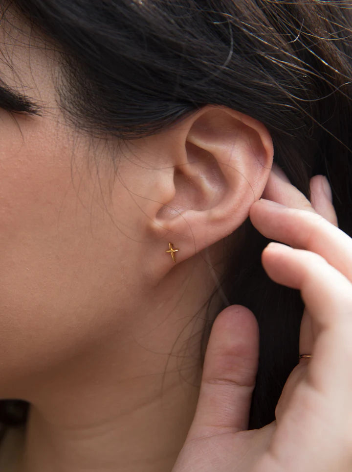 Droplet Cross Stud
