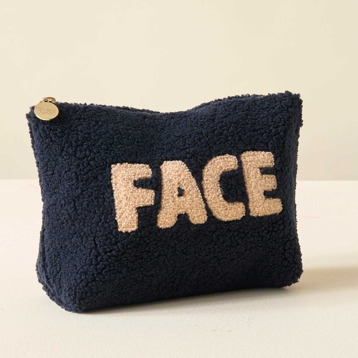 Sherpa Zippered Teddy Face Pouch