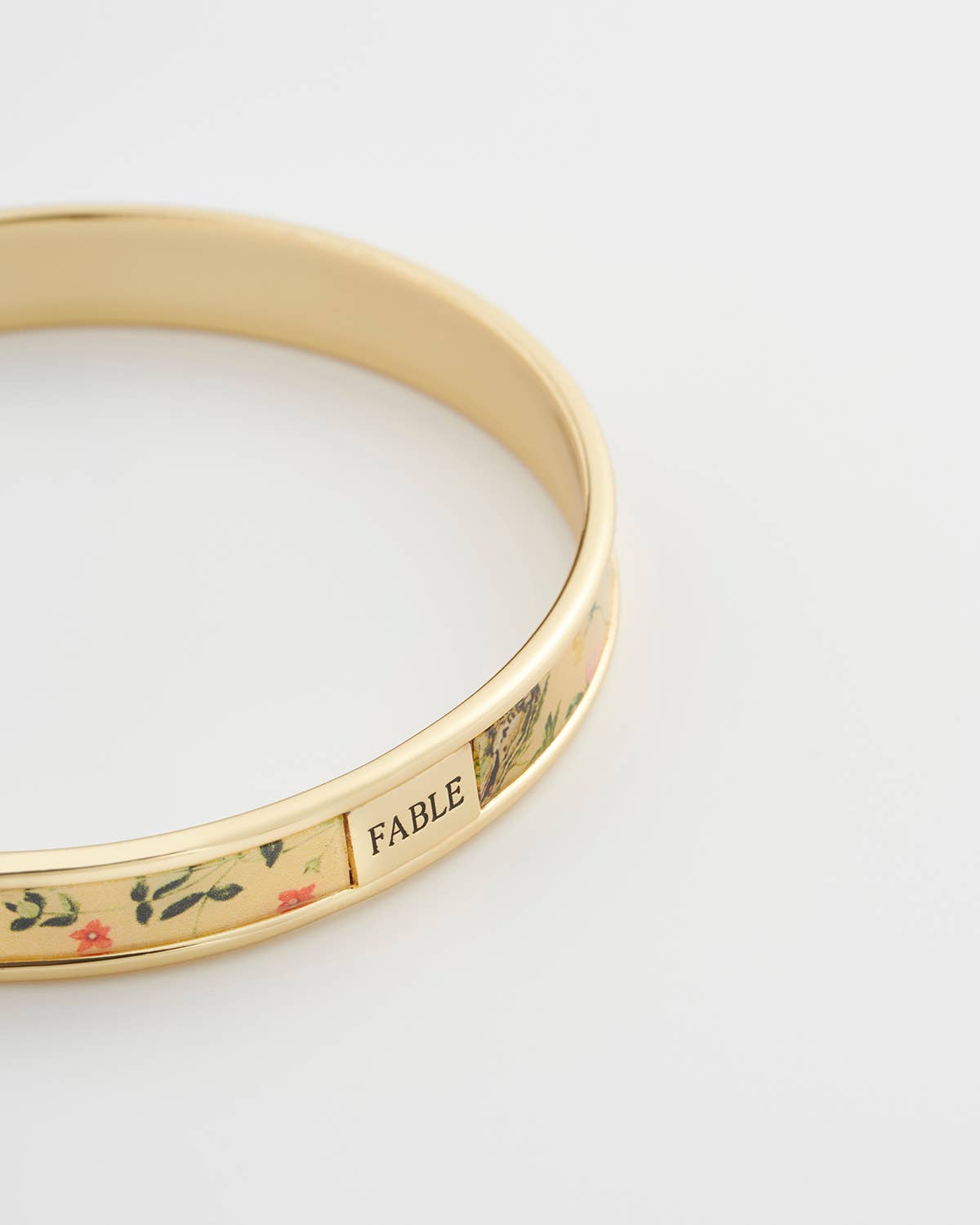 FABLE Meadow Creature Printed Bangle - Yellow