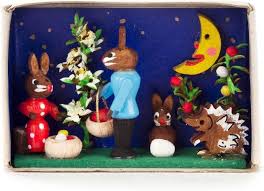Bunny Couple Hiding Eggs