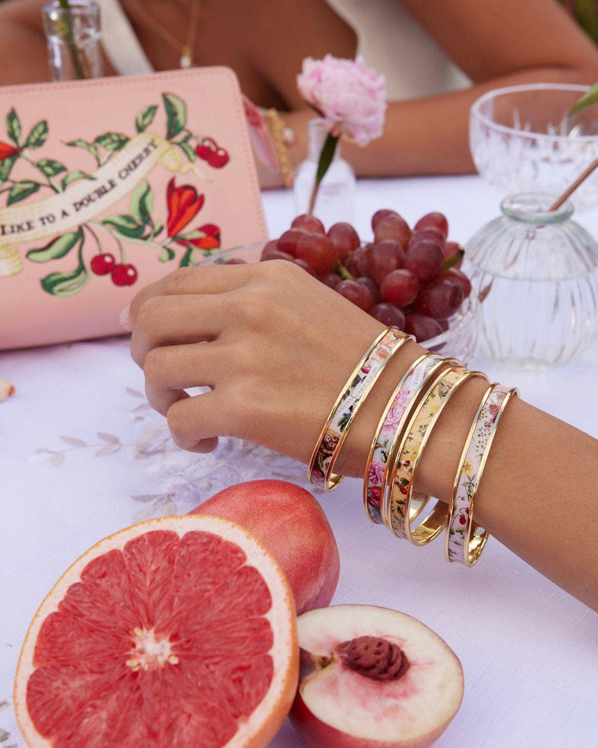 FABLE Meadow Creature Printed Bangle - Yellow