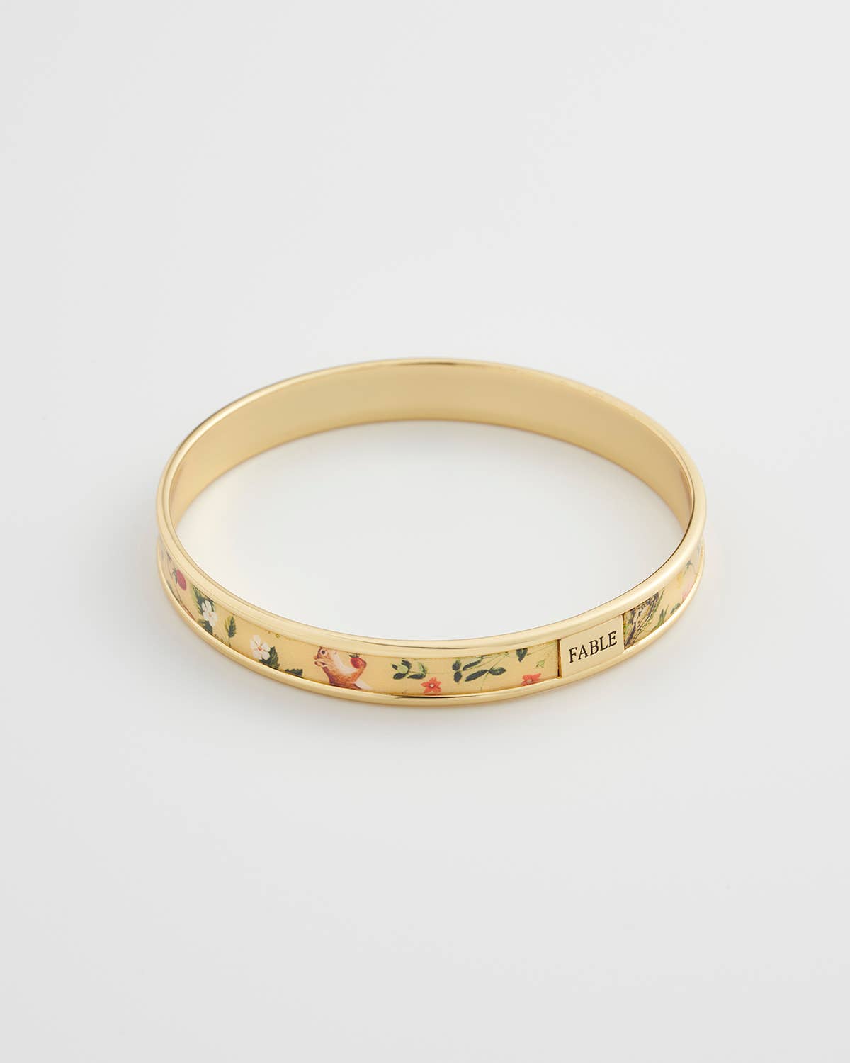 FABLE Meadow Creature Printed Bangle - Yellow