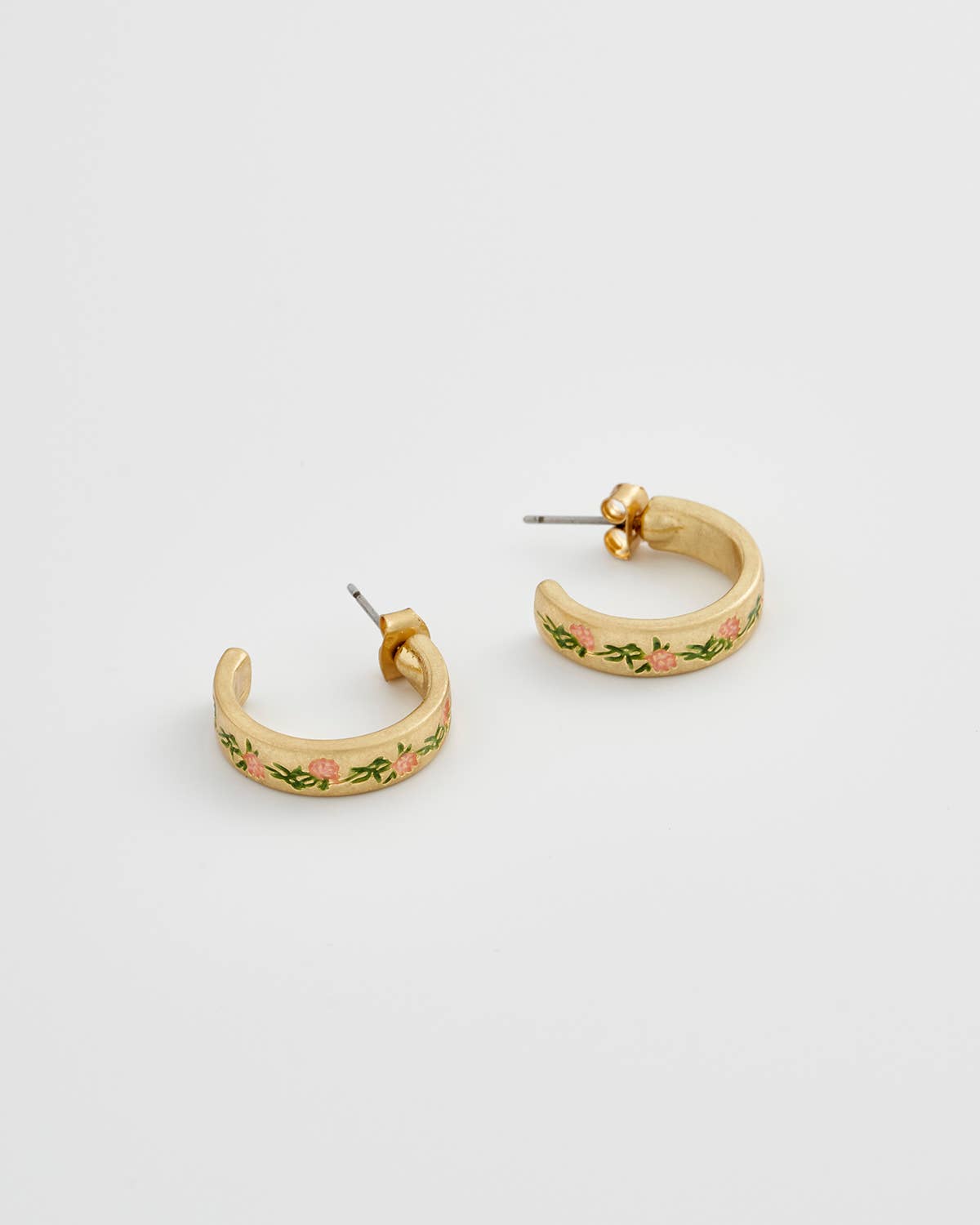 FABLE Pink Oxalis Hoop Earrings