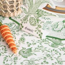 Green Regal Peacock Table Runner