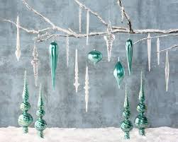 Northern Sky Blue Glass Pinnacle Ornament
