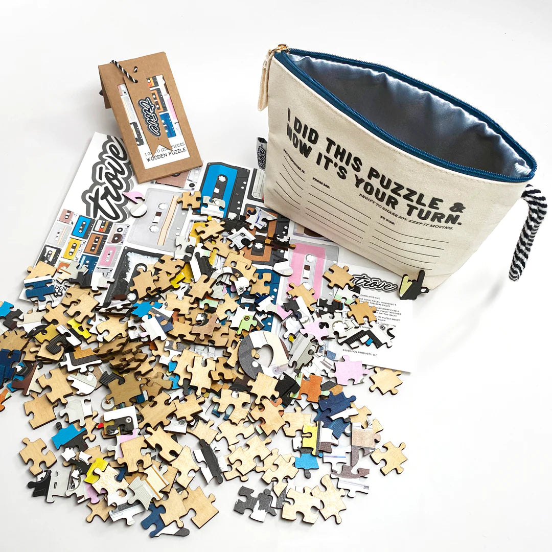 I Go To (250) Pieces Wooden Puzzle: Mix Tapes in Pass-It-On Pouch