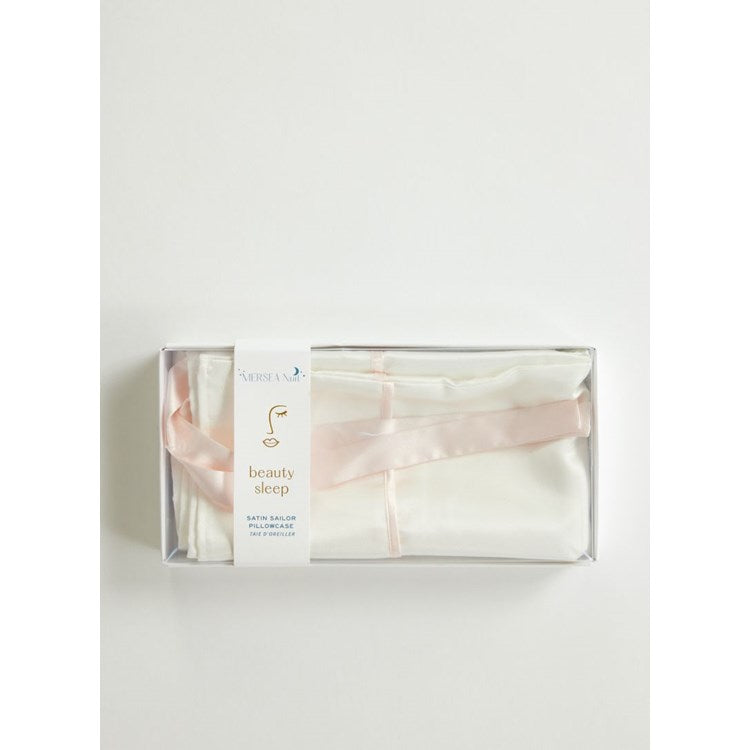 Satin Pillowcase with Contrast Piping