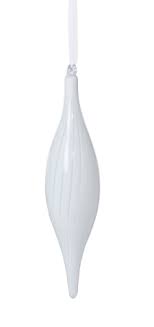 Snowy White Glass Pinnacle Ornament
