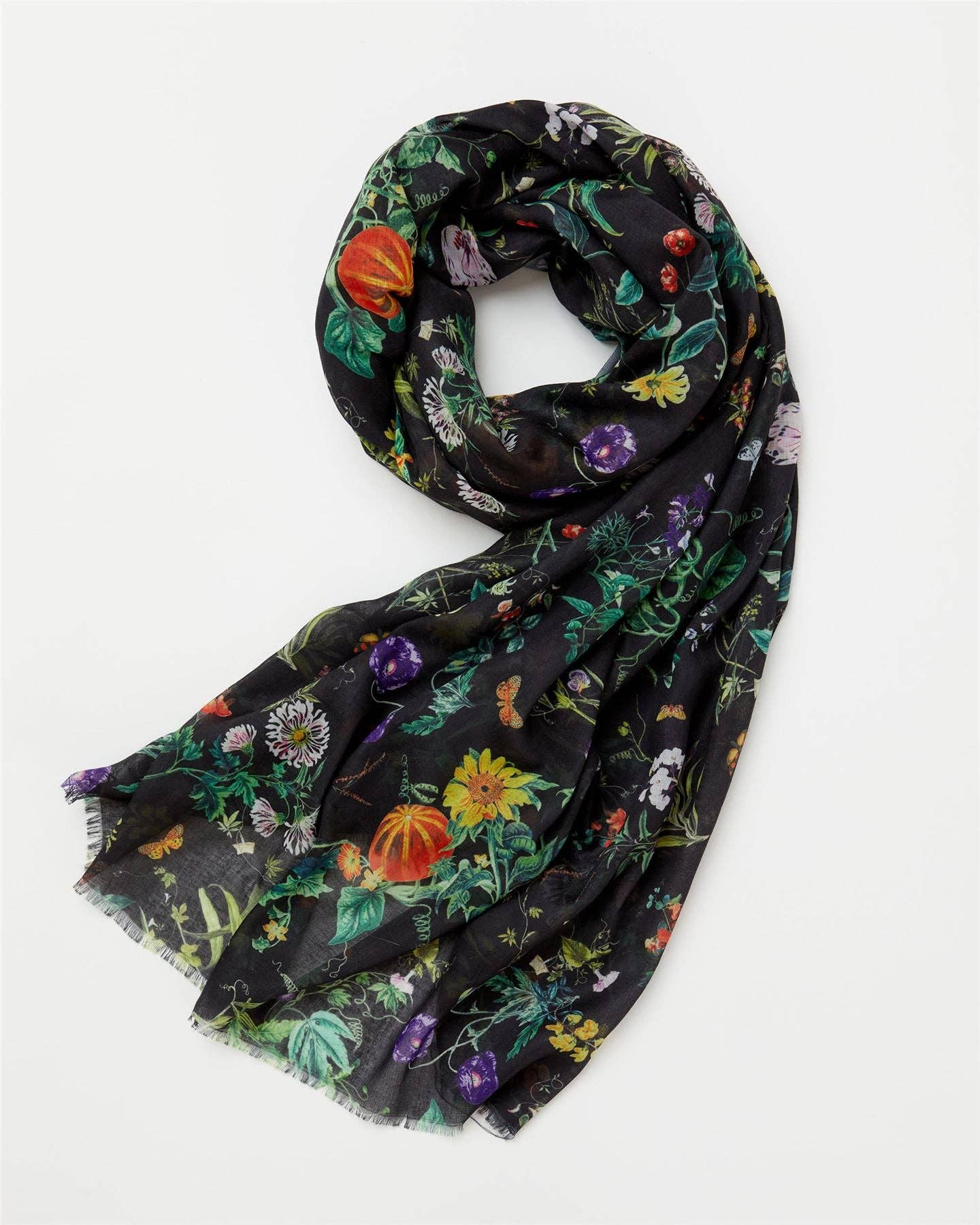 Pumpkin Black Scarf