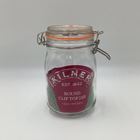 Kilner 34 oz round clip top jar