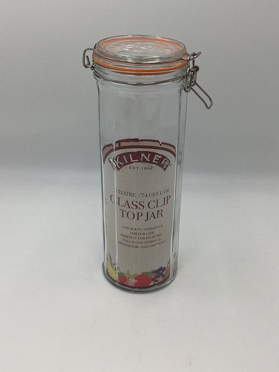 Kilner 74 oz glass clip top jar