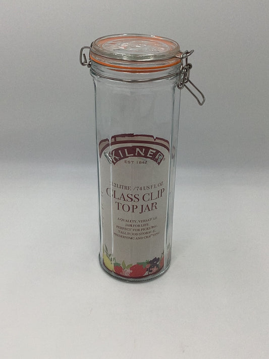Kilner 74 oz glass clip top jar