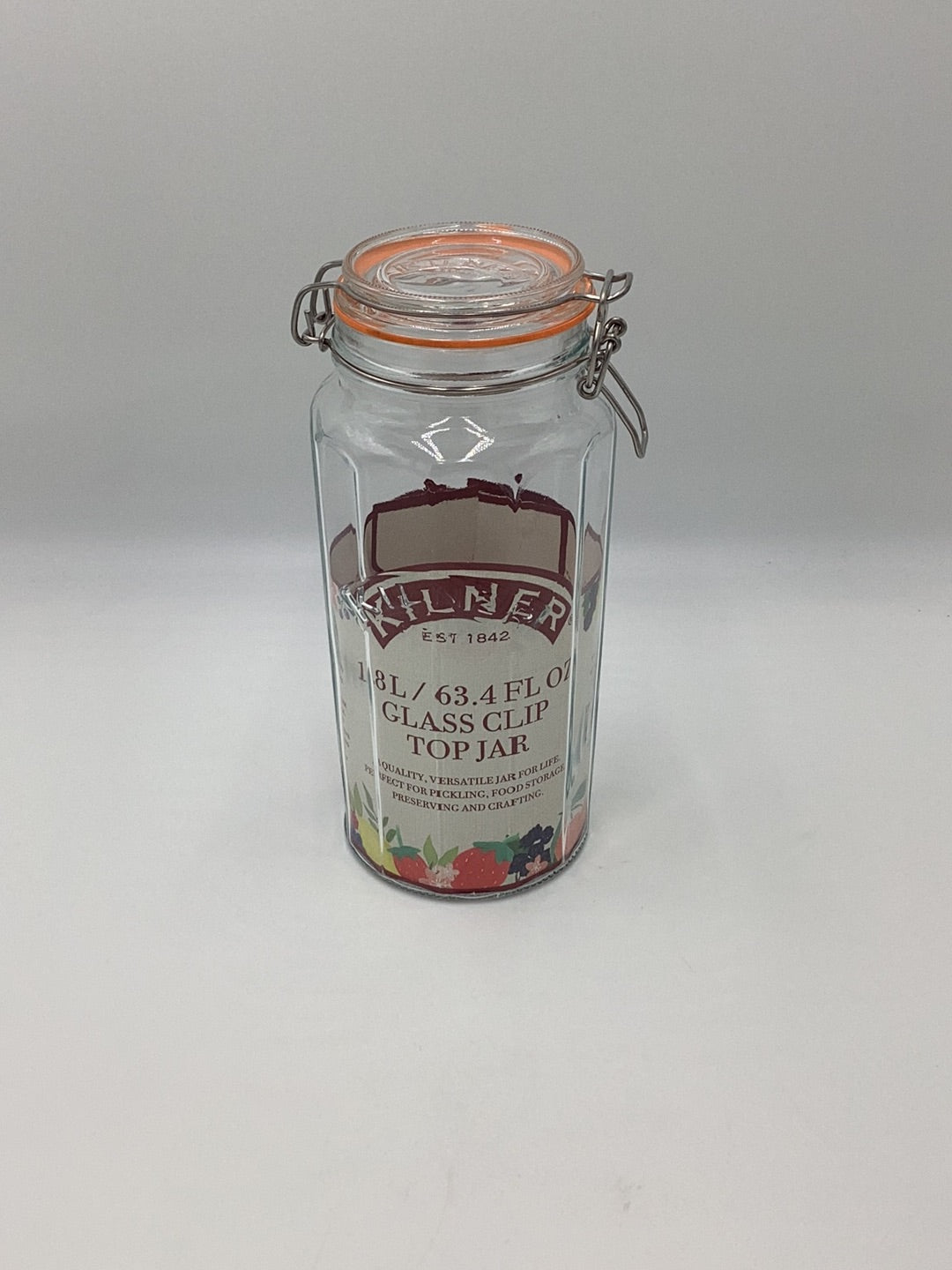 Kilner 63.4 oz glass clip top jar