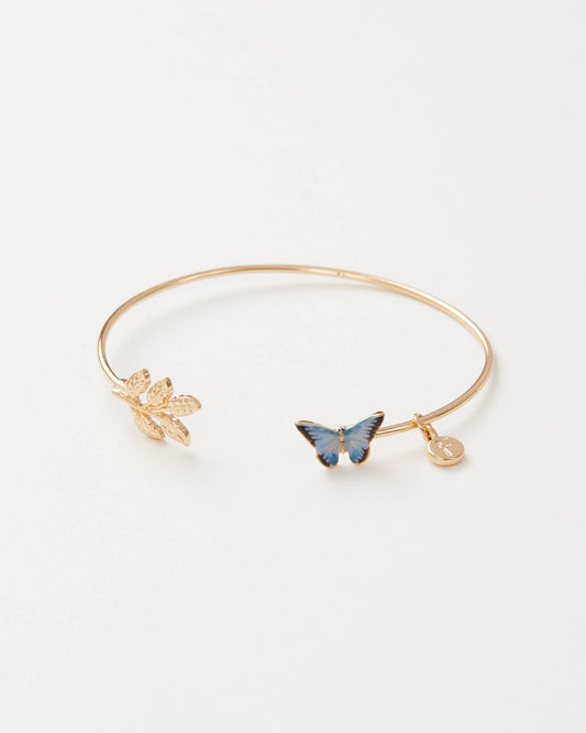 FABLE Enamel Blue Butterfly Bangle