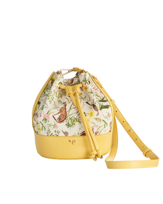 FABLE Meadow Creatures Marshmallow Yellow Bucket Bag