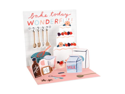Baking a Cake Pop-Up card