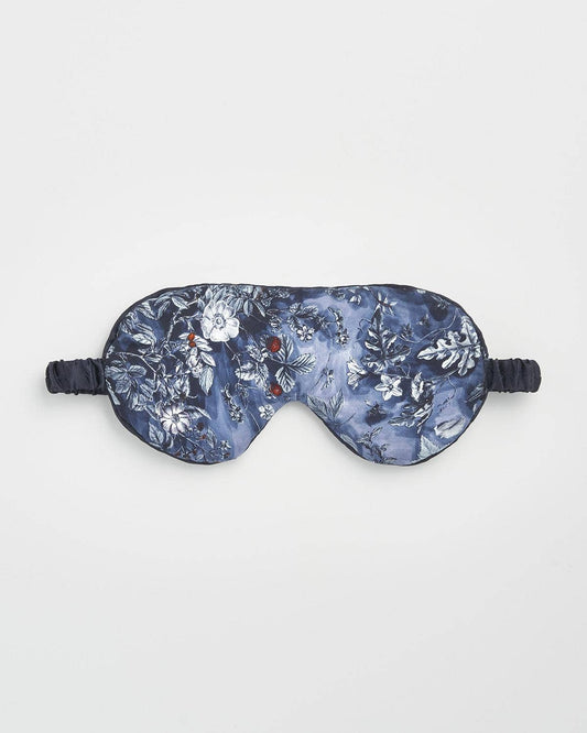 FABLE Nocturnal Garden Sleep Mask Midnight Blue