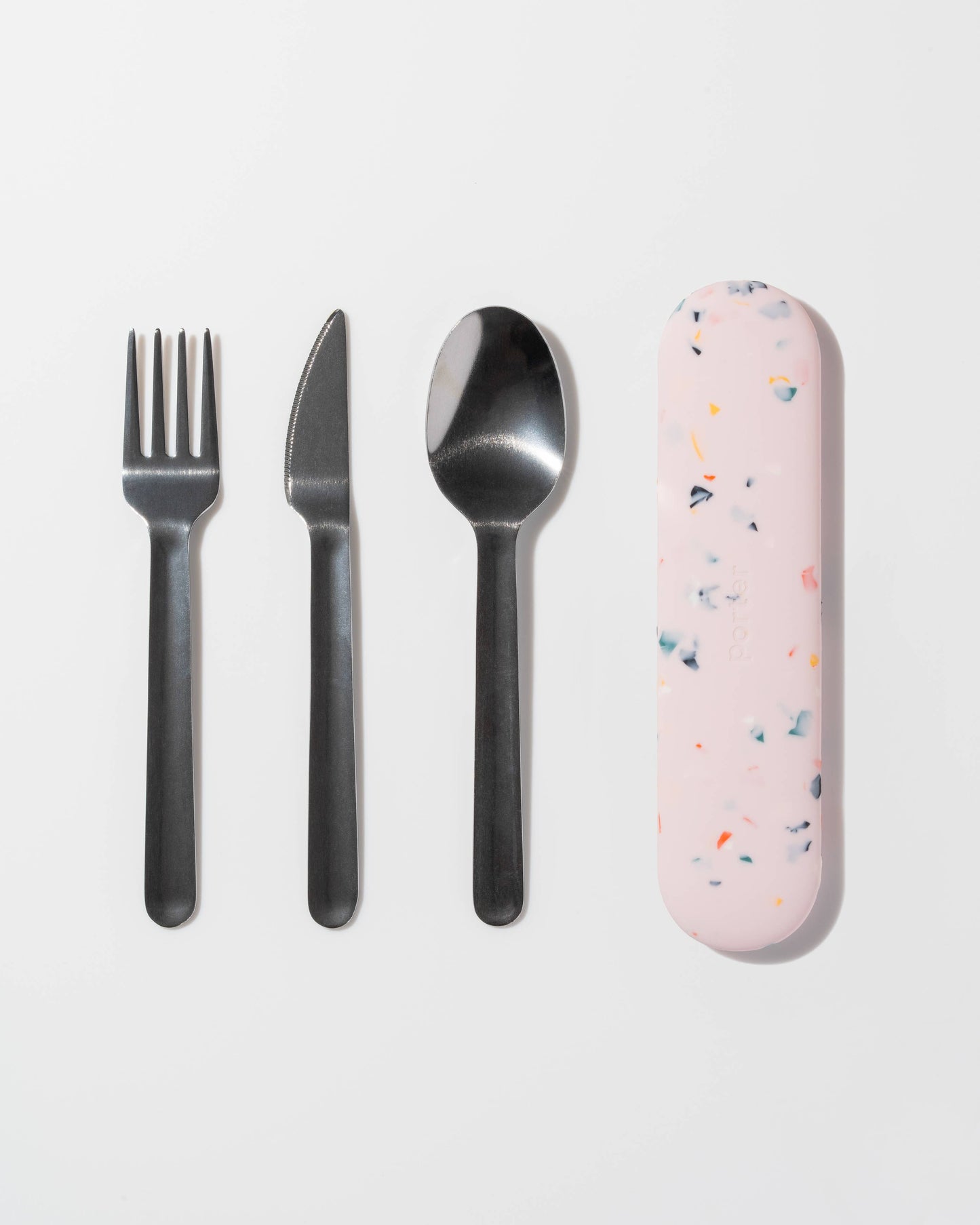 Stainless Steel Utensils Set in Silicone Carry Case