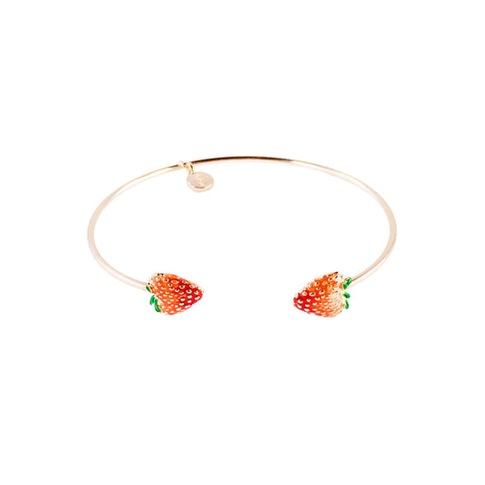 Enamel Strawberry Bangle - Hanging Box