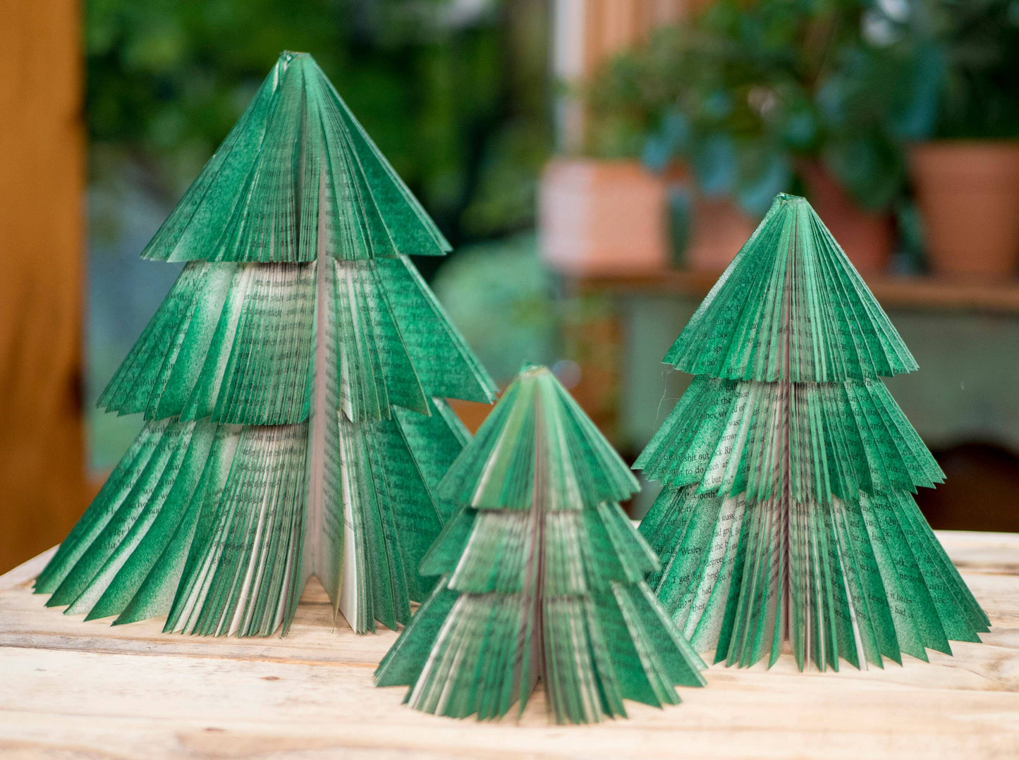 Book Christmas Tree-Green-Holiday Decor-Christmas Decor: Small