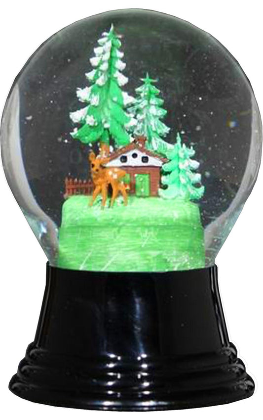 Deer and Cottage Snowglobe