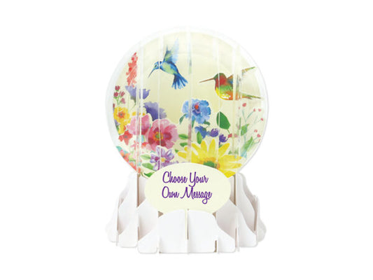Hummingbird Pop-Up Globe card