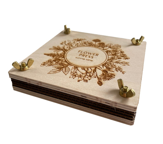 Flower Press With Brass Hardware