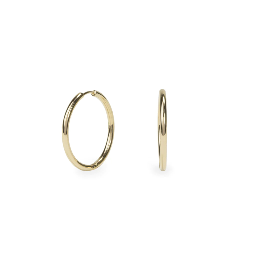 Plain Hoop Earrings 20 mm