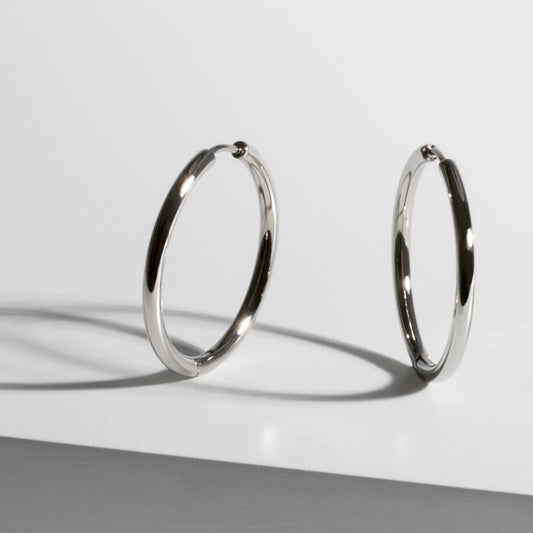 Plain Hoop Earrings 20 mm