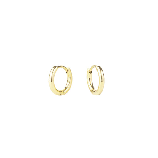 Mini Stacks Plain Huggie Earring 8mm