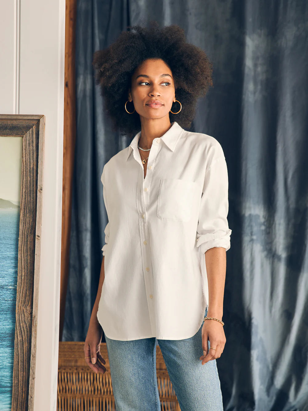 Stretch Oxford Relaxed Shirt