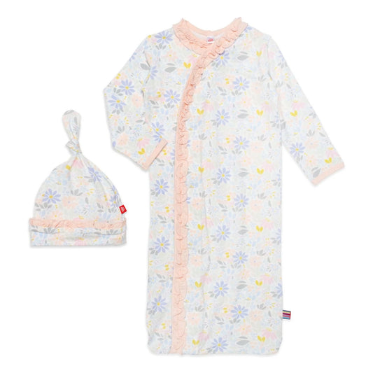 Darby Sleeper Gown with Ruffles and Hat