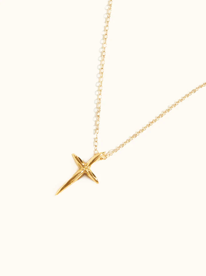 Droplet Cross Necklace