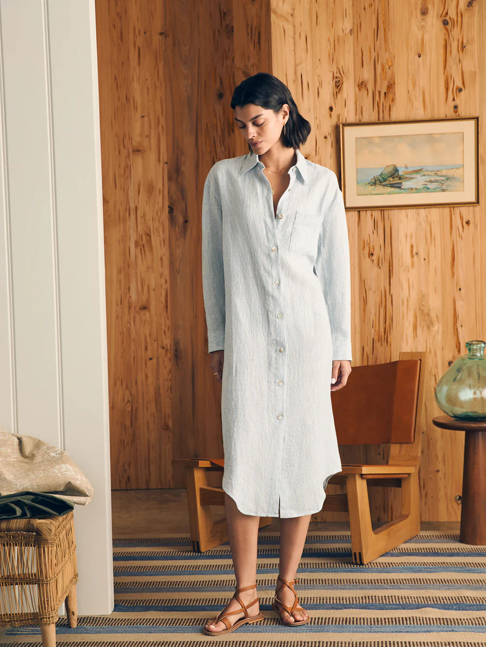 Laguna Linen Midi Dress