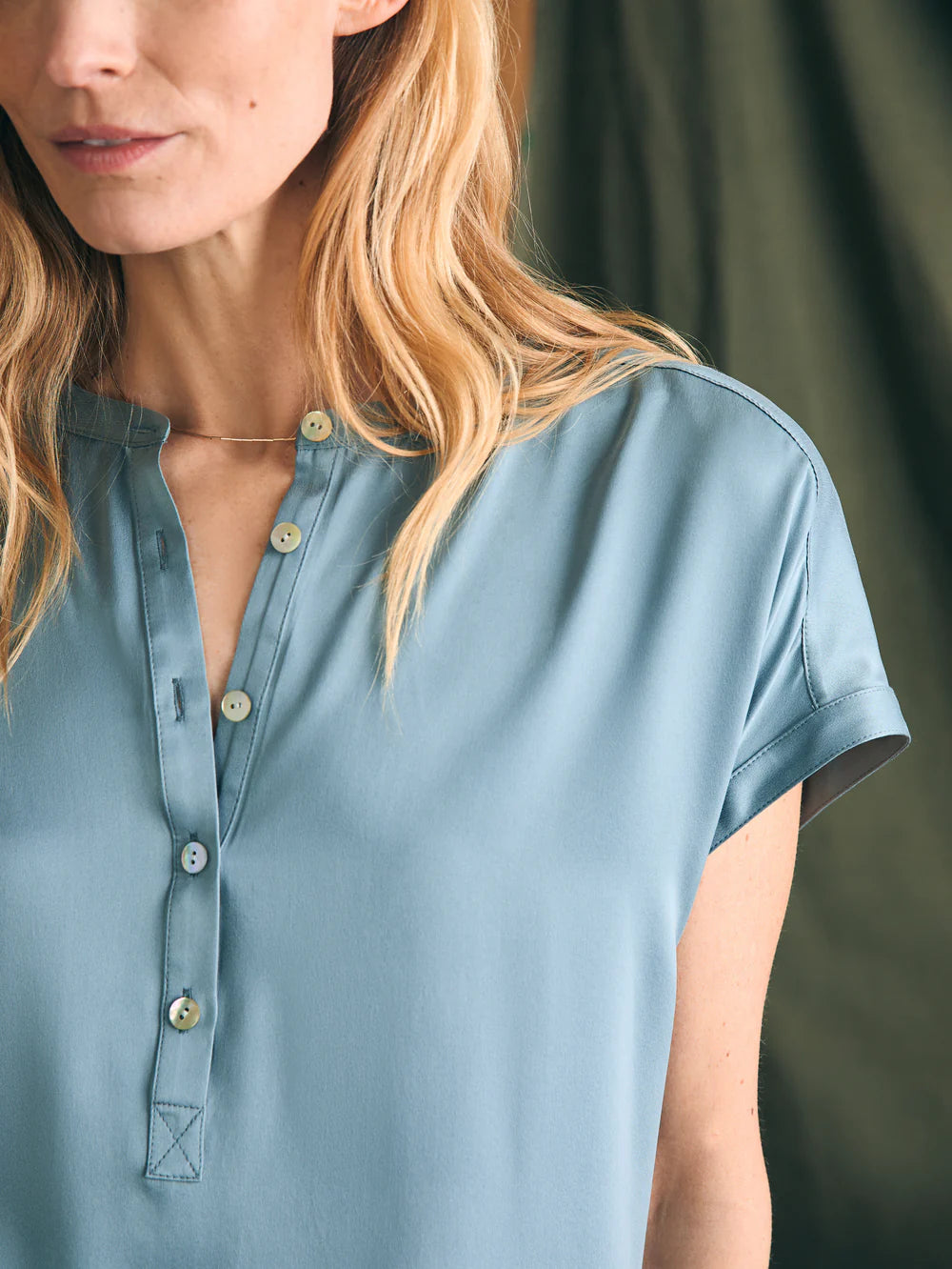 Sandwashed Silk Desmond Top