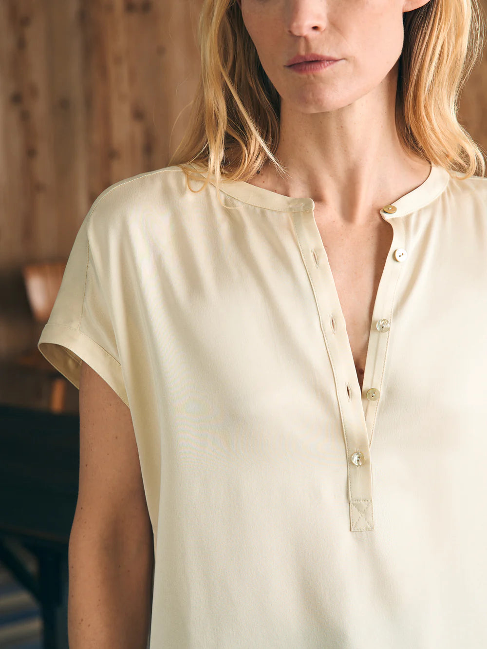 Sandwashed Silk Desmond Top