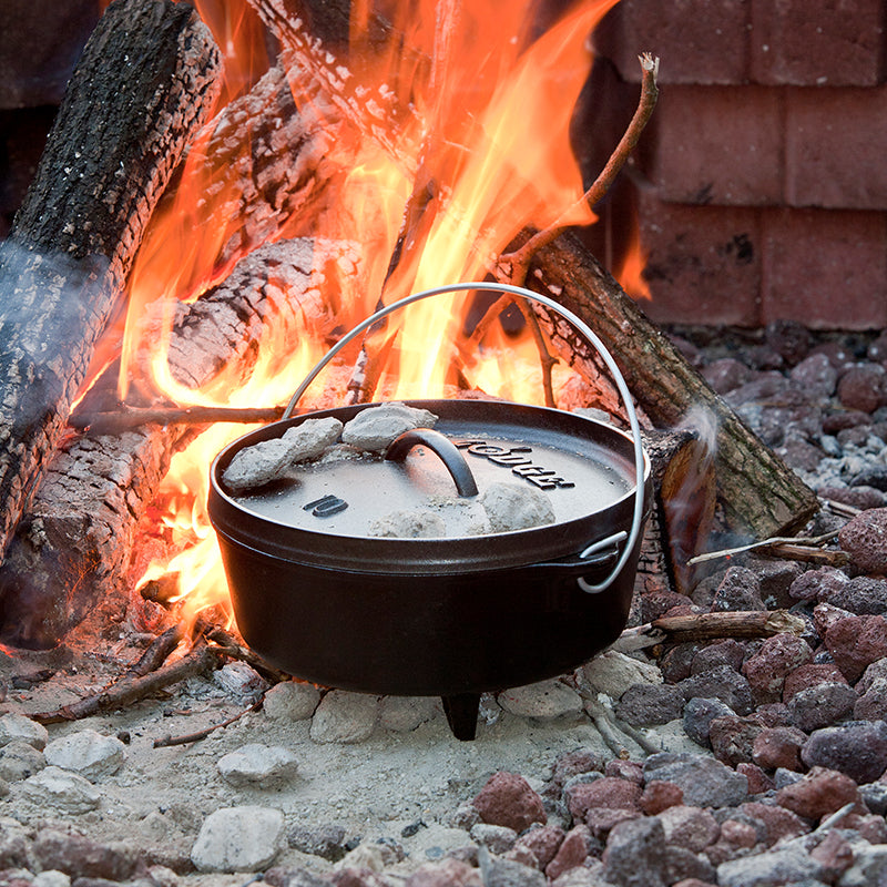 14 Inch / 10 Quart Cast Iron Deep Camp Dutch Oven