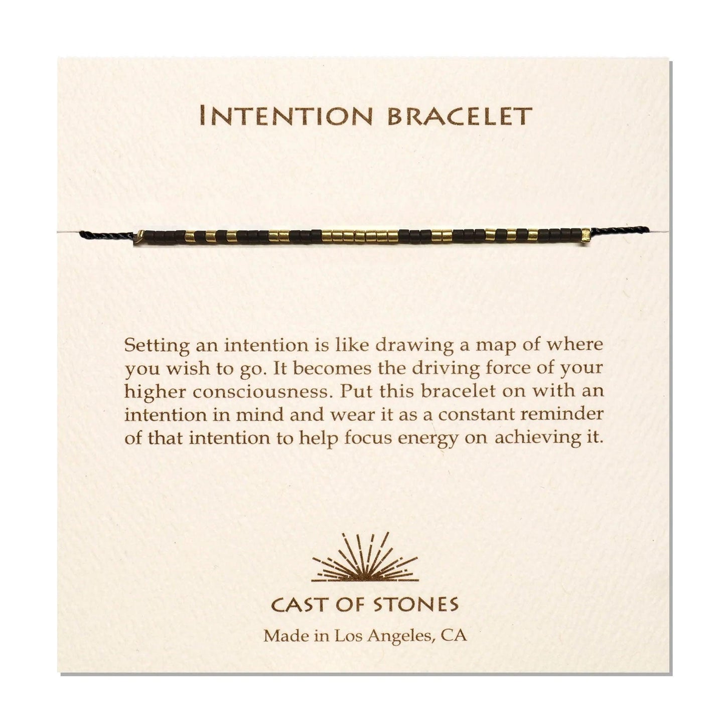 Intention Bracelet-Gold/Black